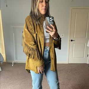 Zara- overshirt with fringe
